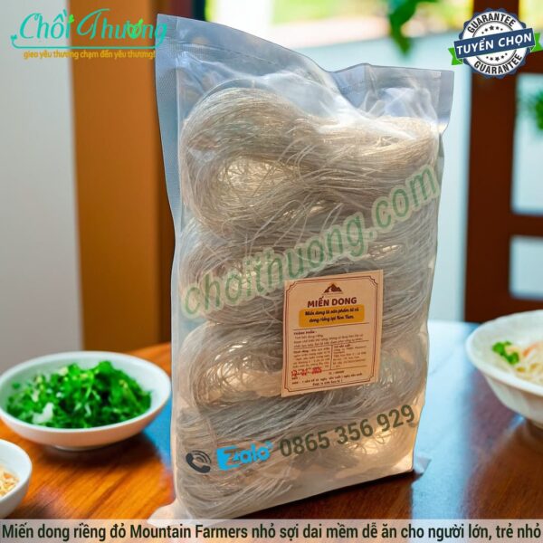 Miến dong riềng Mountain Farmers 250g từ củ dong riềng đỏ Tây Nguyên