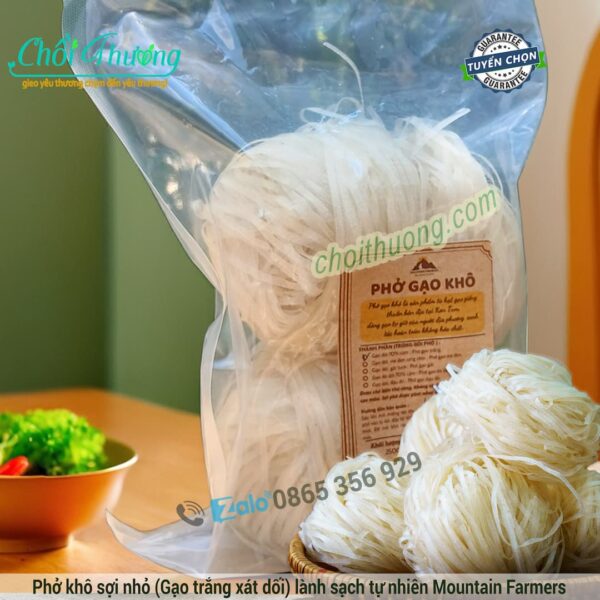 Phở gạo khô Mountain Farmers sợi nhỏ ành sạch tự nhiên